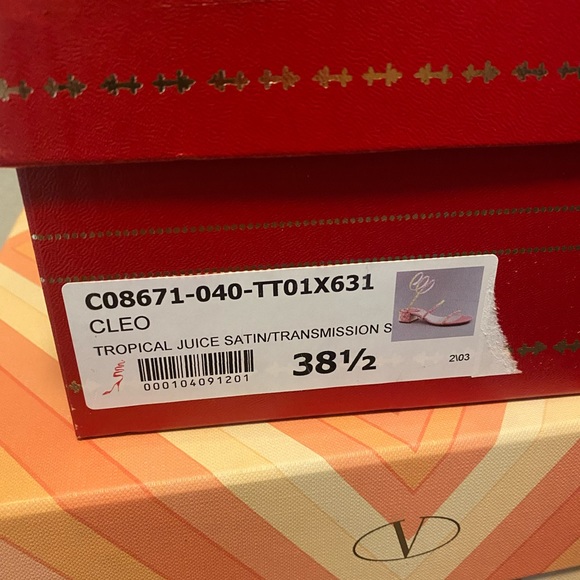 Rene caovilla Cleo sandal in tropical juice satin - Picture 4 of 8